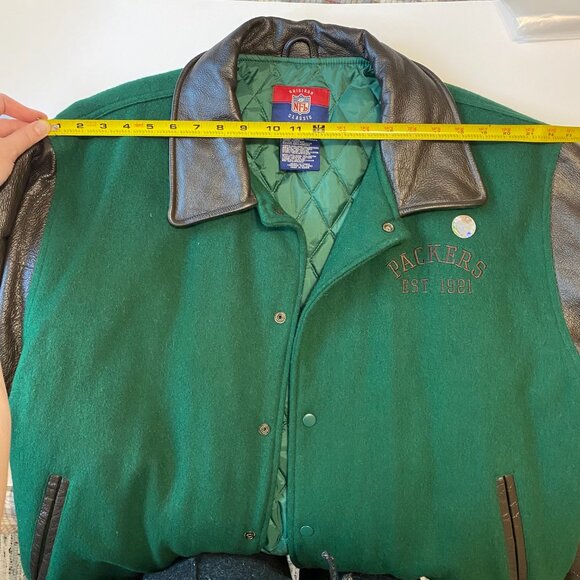 RARE Vintage Reebok NFL Gridiron Classic‎ Green Bay Packers Varsity Jacket XL - Picture 13 of 15
